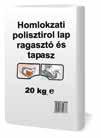 vakolat, tégla, beton) történő ragasztására, üvegszövet háló beágyazására és tapaszolására, valamint XPS lapok lábazati felületre történő ragasztására és üvegszövetháló beágyazására Anyagszükséglet: