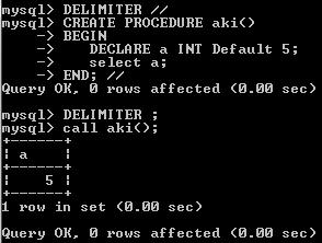 MySQL tárolt eljárás (3) A tényleges kód: DELIMITER // CREATE PROCEDURE aki()