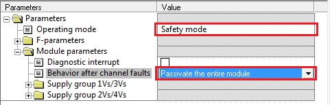 kommunikálni lehessen a számítógép és a PLC között. A DI/DO modulokra kattintva lehet a működési módot ( Normal mode vagy Safety mode ), illetve az F és a modulparamétereket beállítani.