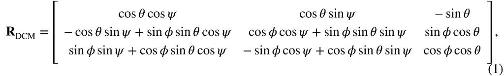 Rotation matrix A rotation transformation can be described by a rotation matrix (or direction cosine matrix, DCM).