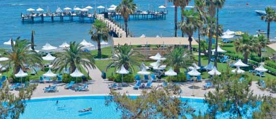 TURQUOISE HOTEL ***** (Sorgun) Közvetlenül a tengerparton Sorgunban, kb. 3,5 km-re Side-től és kb. 65 km-re Antalya-tól. 1988-ban épült 2013-ban újították fel.