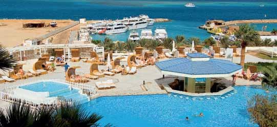 HILTON HURGHADA PLAZA***** A szálloda közvetlenül a tengerparton található kb. 500 m-re az óvárostól és kb 13 kmre Hurghada repülőterétől. 1997-ben épült, 2013-ban újították fel.