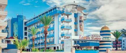 KATYA HOTEL ***** (Obagol) A szálloda kb. 30 méterre fekszik a tengerparttól, melytől egy út választja el, kb. 2,5 km-re található Alanya központjától és kb.