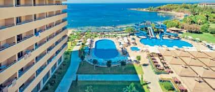 OZKAYMAK SELECT RESORT ***** (Avsallar) A szálloda közvetlenül a tengerparton található, kb. 200 méterre Avsallar településtől, kb. 23 km-re Alanyától és kb. 100 km-re Antalya repülőterétől.