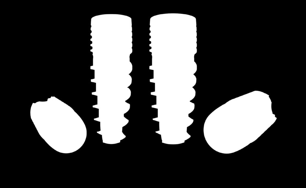 25mm implantátum átmérő A normál, ø3.75 mm illetve ø4.25 mm átmérőjű, ø3.