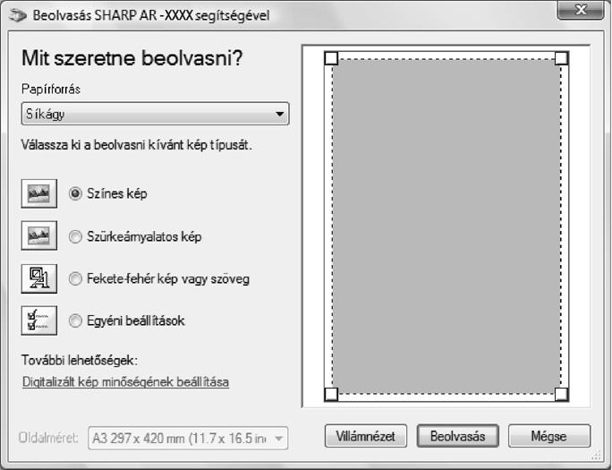 LAPBEOLVASÓ FUNKCIÓK LAPBEOLVASÁS WIA-KOMPATIBILIS ALKALMAZÁSSAL (Windows Vista/7/8) Ha Windows Vista/7/8 operációs rendszert használ, akkor használhatja a WIA illesztőprogramot a Paint-ből és más