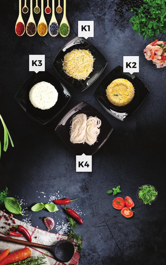 KÖRETEK SIDES K1 TOJÁSOS RIZSTÉSZTA Tojásos Rizstészta Rice Noodles with Eggs K2 TOJÁSOS RIZS Tojásos Rizs