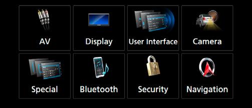 Bluetooth alapú vezérlés A kihangosítás beállítása A kihangosítási funkcióval kapcsolatban számos beállítást végezhet el. 1 Nyomja meg a [MENU] gombot. hhmegjelenik a felugró menü.
