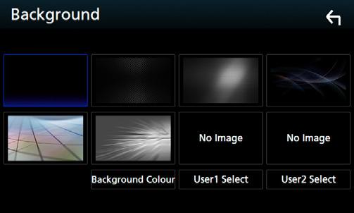 Beállítás ÑÑLecserélheti a háttérképet vagy a színt. 1 A Kijelző képernyőn érintse meg a [Background] lehetőséget. 2 Válassza ki a kívánt képet.