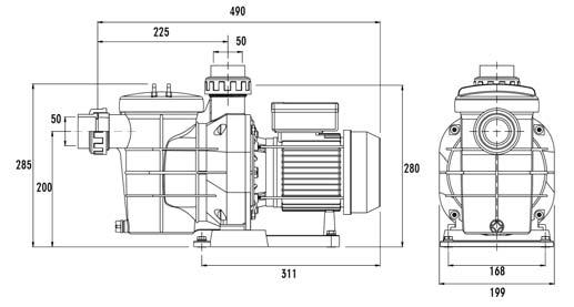 The excellent price-value rated AMERICA PUMPS are self-priming with built-in pre-filter. Pump made of polypropilene, resistant to chemical products used in the swimming pool.