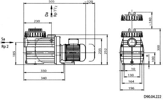 The BAU TOP II pump series represents the excellent German quality. Recommended for medium-sized filters. Self-priming, plastic pumps with integrated stainer tank. The pump can be installed max.