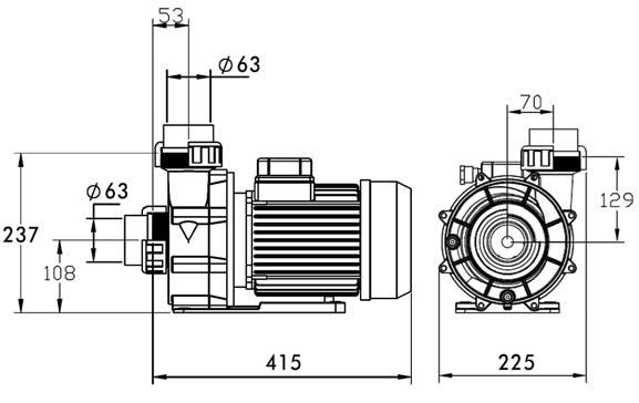 CALA pumps: Without prefilter pumps ideal for spas, countercurrents and other applications.