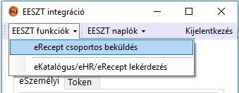 A tényleges beküldés az erecept beküldés gombra kattintva indul el. Sikeres beküldés esetén a szokásos nyomtatásra kijelölés jelzés o jelzésre vált a gyógyszerlistákban.