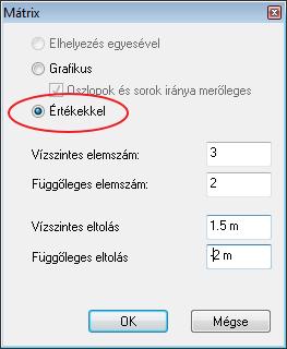 Válassza ki az alaprajzon a már korábban elhelyezett spotlámpát. Válassza a Mozgatás menü Sokszorosítás mátrixban utasítást.