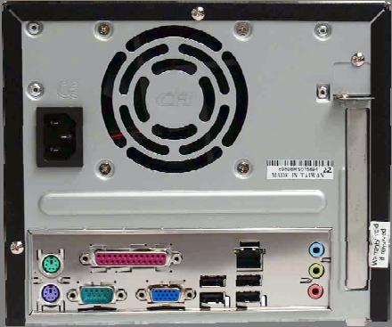 VGA monitor csatlakozó 7. Párhuzamos csatlakozó 8. Univerzális Soros Busz (USB) 9. RJ-45 csatlakozó 10.