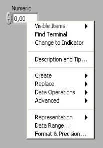 A következő a Change to Indicator, ha az objektum kontroll módban van, vagy Change to Control, ha az elem indikátor módban van, és a működési mód váltására szolgál.