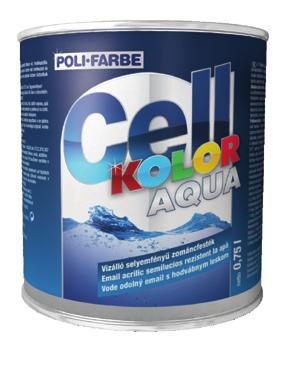 Cellkolor Aqua selyemfényű zománcfesték Vízzel hígítható, időjárásálló, selyemfényű
