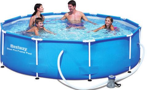 Steel Pro Frame Pool Acélcső váz a megfelelő stabilitásért,
