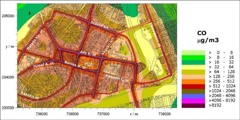 36 Az ábrákból jól látható, hogy a főleg közlekedési eredetű fenti szennyező anyagok a nagy légnyomással és alacsony, ill. közepes hőmérsékletekkel jellemezhető napokon, az ún.