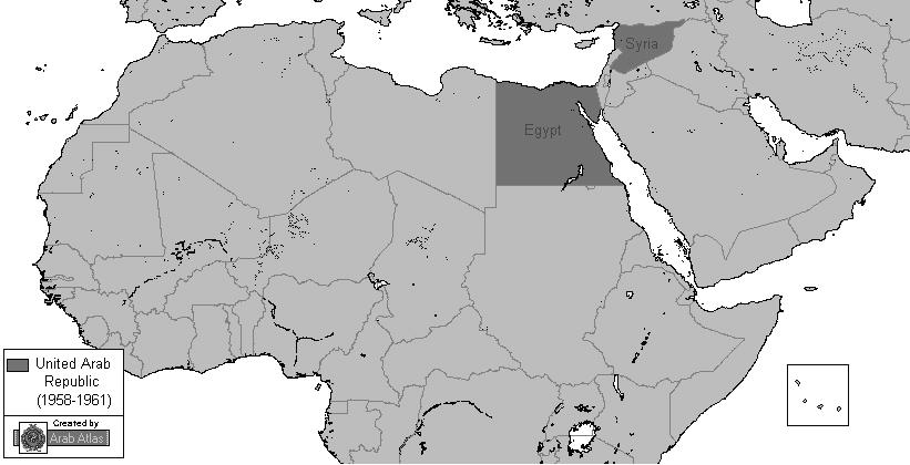 riumot pedig közös arab hazaként percepcionálta. 1961-ben azonban a szír nemzeti érdekek dezintegrálták a közös államteret. 632 Forrás: http://en.wikipedia.org/wiki/file:united_arab_republic.