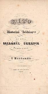 Bethlen Imre, Idősb G(róf): Második Rákótzi György ideje Nagy Enyeden, 1829. Ref Collegium. 196+(1)p. Modern félvászon-kötésben. Körülvágatlan példány. 1 75. Gyárfás Elemér, dr.