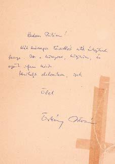 30 Központi Antikvárium 232. Nemes Nagy Ágnes (1922-1991) költő, műfordító és Lengyel Balázs (1918-2007) író saját kezű levele Tompa Kálmán orvoshoz.