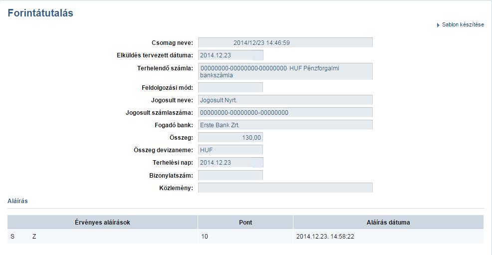 A "Hiba" címkéjű oszlop azt mutatja, hogy az adott csomag tartalmaz-e hibás tételeket. Amennyiben igen, azt egy felkiáltójelet ábrázoló ikon jelzi.