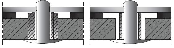 panel felülete megsérül a szegecs túlhúzásakor, és biztosítja, hogy a szegecs tökéletesen merőleges legyen a panelre és az alszerkezetre. 6.