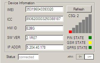 9.2 Státusz és térerősség hibák jelzése Az EasyTerm programban, a Státusz ablakban (2) a disconnected jelzi, ha az eszköz a soros portról lecsatlakoztatásra került, nem elérhető.
