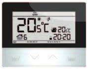 TTK TH Kód OT70 OT71 OT72 OT73 Név / Leírás Szoba termosztát S-292 V3 Szoba termosztát, két külön program ciklusra (3 mm üveg) funkciók leírása: y Szoba hőmérséklet szabályozás y gyhetes időbeosztású