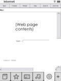 6. A weboldalon a következőképpen böngészhet: A fel/le/jobbra/balra görgetéshez érintse meg, majd húzza fel/le/jobbra/balra a görgetősávot. Érintse meg a / gombot az előző/következő weblapra ugráshoz.