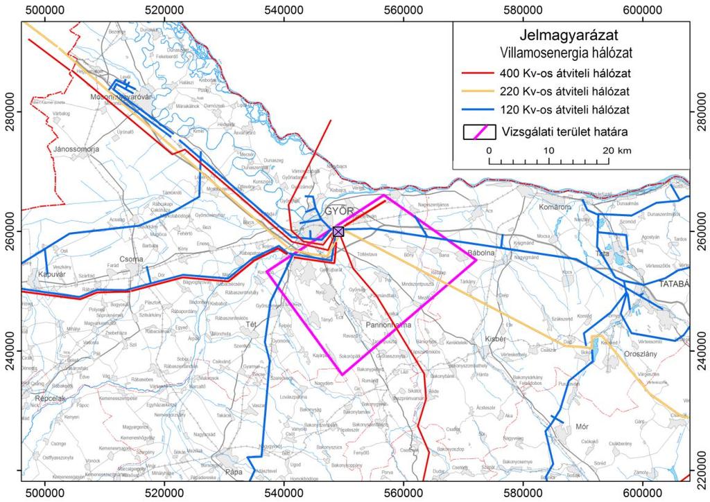 2.4.2. Energiahálózat Az energetikai rendszerek és hálózatok biztonságos működése, elégséges kapacitása alapvető feltétele bármilyen ipari tevékenységnek. 2.4.2.1.