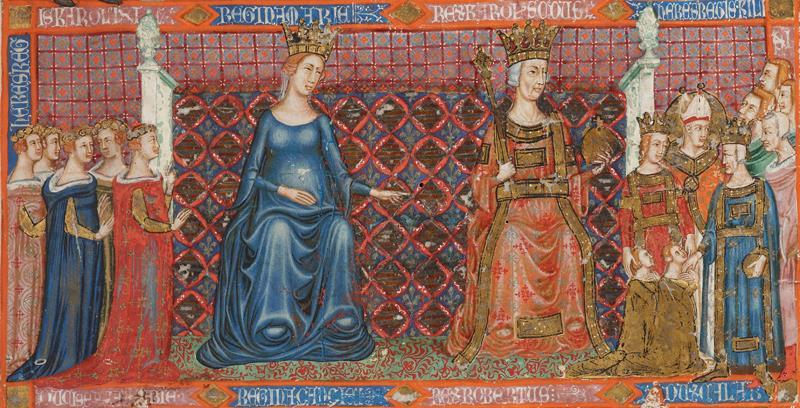 II. (Sánta) Károly (1254-1309) nápolyi király (1285-1309), névleges szicíliai és jeruzsálemi király, Salerno hercege / felesége Mária magyar hercegnő, V.
