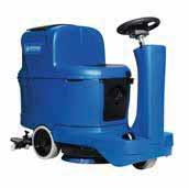 SCRUBTEC R 253 - Ride-on scrubber/dryers Micro Ride-on scrubber dryer - more productive than a larger walkbehind 53 cm wide disc brush system Two water tanks each holding 70 liters Three different