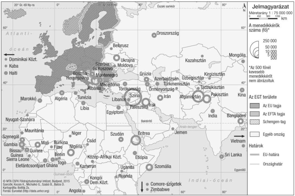 Az Európát érintő közelmúltbeli vándorlások területi jellemzői volt szocialista országok (Szlovákia, Románia, Bulgária, Lengyelország, Magyarország) területén elenyésző (0,5 1,5%).