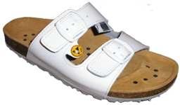 ESD SHOES / ESD CIPŐK DLB-400/00xx ESD Sandal / ESD Papucs DLB-400/01xx ESD Sanda with heel band / ESD Papucs sarokpánttal Footbed sandal white, ESD, EN 347-1A, IEC 61340-5-1, Light safety sandal.