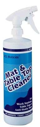 ESD CHEMICALS / ESD VEGYSZEREK ESD Mat and Table Top Cleaner / ESD Asztalborítás tisztító This non-abrasive cleaner is ideal for general use on work stations, table tops and anti static mats.