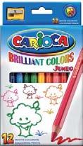 Színes ceruza, filctoll CARIOCA Brilliant Colors Jumbo színes ceruza BIC Kids Tropicolor