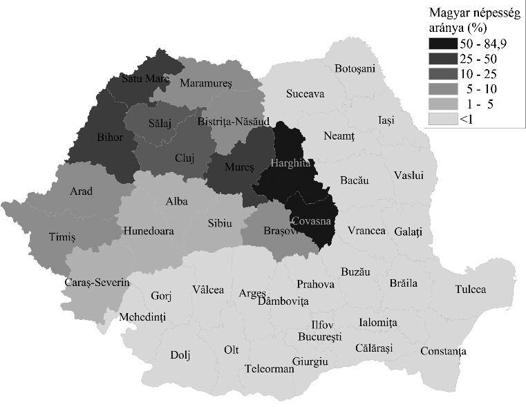 térfelfogások, terek, régiók romániában 237 mára már elmondható, hogy a székelyföldet kivéve, ahol a magyar kisebbség aránya még mindig domináns, erdélyben egy kisebbség sem rendelkezik nagyobb fokú