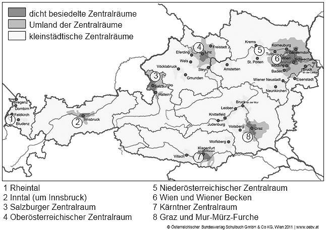 Ausztria közigazgatási térfelosztásának történeti átalakulása.