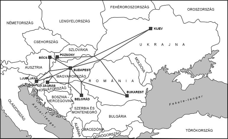 56 Hajdú zoltán 1.1.20 ábra: Magyarország szomszédsági környezete, 2005 Hajdú (szerk.) 2005. Csehszlovákiában a tagköztársaságok közti viták kiéleződtek, ezek fejleményeként Szlovákia 1993.