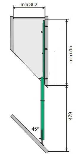 Slim oldalkeret Slim kosár, szürke porszórt H 200-as (110mm) KP-1510-2000-05