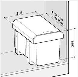 hulladéktároló 1x34L