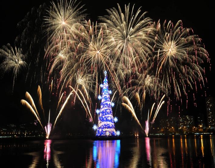 ALAPFOKON Lights High In The Sky The sky was very bright 1) 29th November in Rio de Janeiro. A lot of tourists came 2) Saturday night to see the attraction.