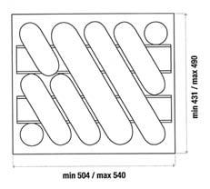 0000510031 nart 71 Evőeszköztartó 60-as elemhez méret: 50/50 x 5 x