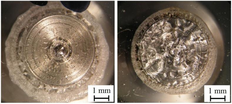 Kötési erő (N) Bauernhuber Andor P a = 200 W Lv = 2 mm a) b) 132. ábra. 6 s-os hevítés mellett készült kötések felülnézete nyomóerő alkalmazásával (a) és a nyomóerő alkalmazása nélkül (b) 5.