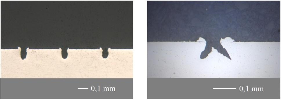 geometriájú, 0,1 mm nagyságrendű barázdákat készített, amelyeket kitöltve a műanyag alakzáró kapcsolatot hozhat létre a fémmel.