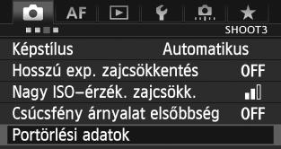 3 Portörlési adatok hozzáfűzésen Normál esetben a beépített szenzortisztító rendszer eltávolítja a legtöbb porszemet, melyek esetleg látható nyomot hagynának a rögzített képeken.