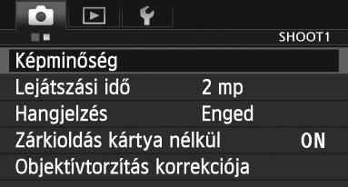 3 Menüműveletek A menükkel különböző funkciók, például a képrögzítés minősége, a dátum/idő stb. állíthatók be.