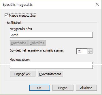 306 Összefoglalás Megosztás korlátozása Feladat Megosztási tulajdonságok beállítása A Dokumentumok könyvtár